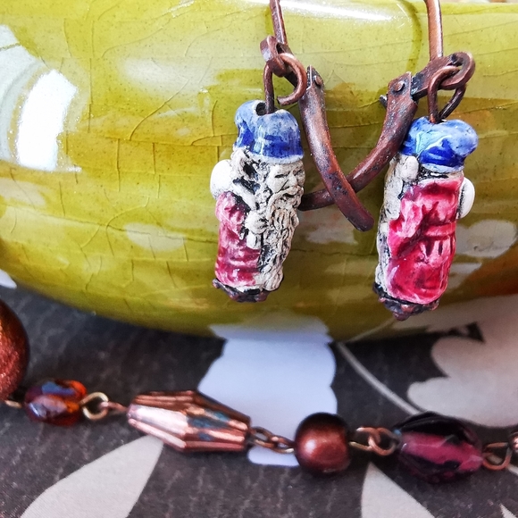 Lot of Jewelry Trinket Dish and Trinket ~ Forest Dwelling Gnomes ~ 8 Pie… - Picture 12 of 16